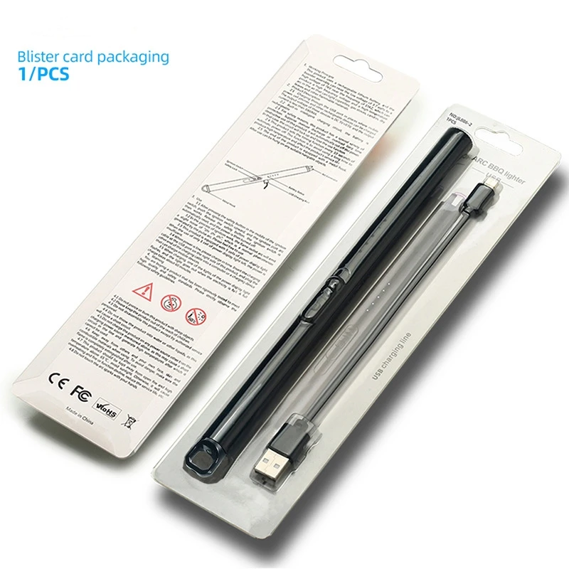 Wholesale Electric USB Pulse Igniter With LED Battery Display Windproof Natural Gas Candle Arc Lighter For Kitchen Outdoors