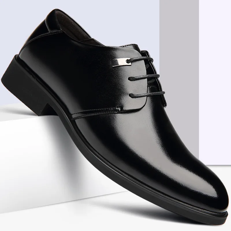 Международная торговля, классические туфли большого размера, яркая кожа, лакированная кожа, деловой британский стиль, брак, Воловья кожа, мужская обувь