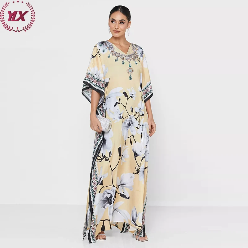 Dubai Luxury Dresses for Women Muslim Dress Koftan Moroccan Tunisian Kaftan