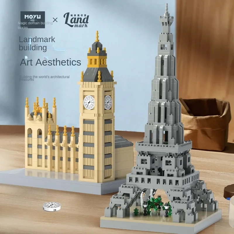Moyu Mini Blocks World Architecture Assembling Building Bricks Toys for Kids Present Educational Gifts Big Ben Colosseum