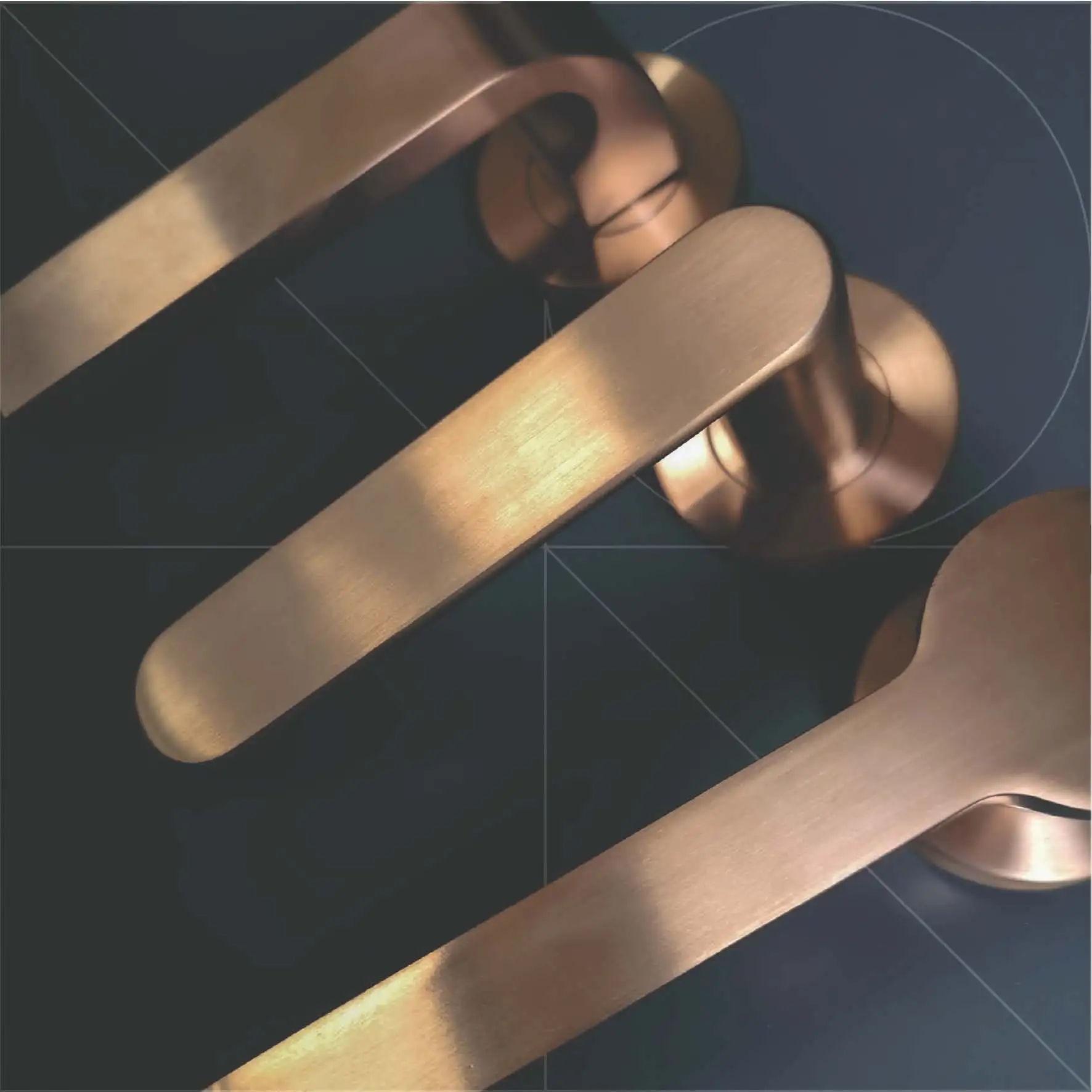 Stainless Steel 304 Tubular Door Lever Handle on Rose