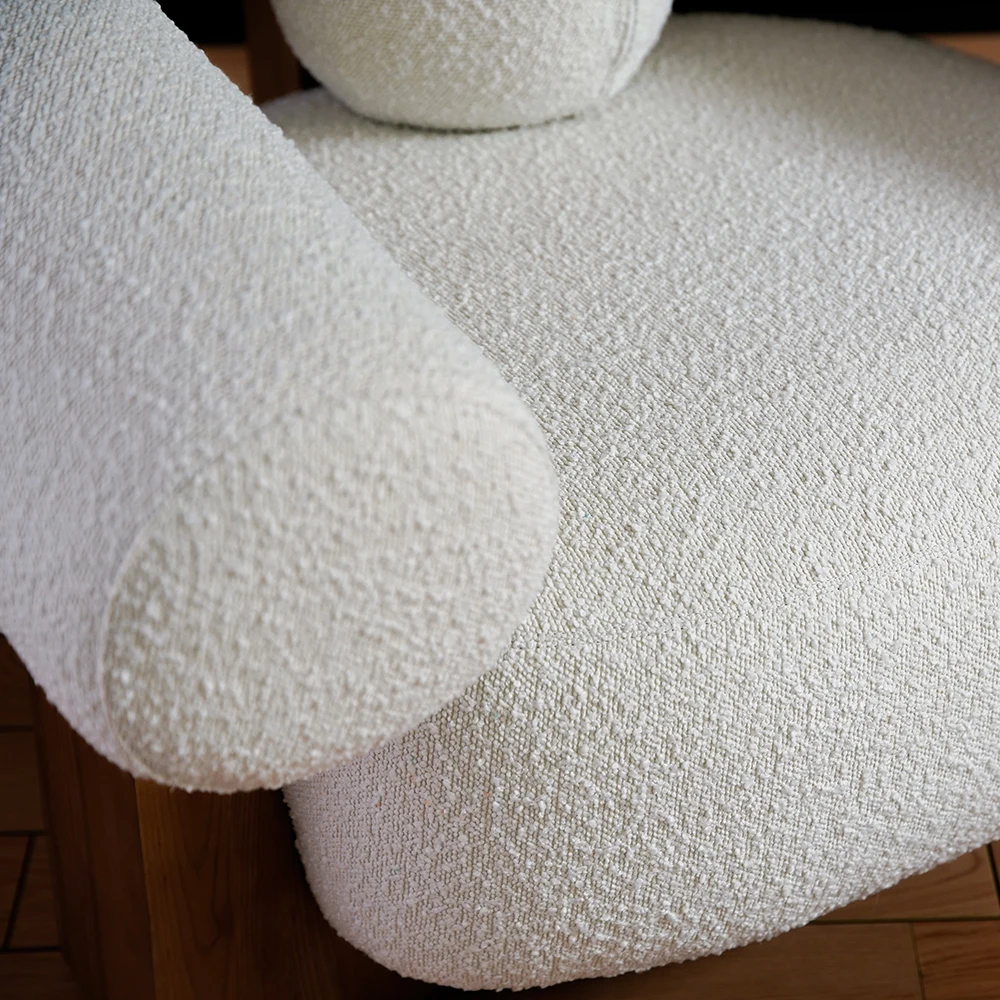 MIGLIO 5792 | Nordic Leisure Living Room Chair Home Furniture Ash Wood Armchair Modern Lounge Accent Hotel Lobby Sofa Chairs