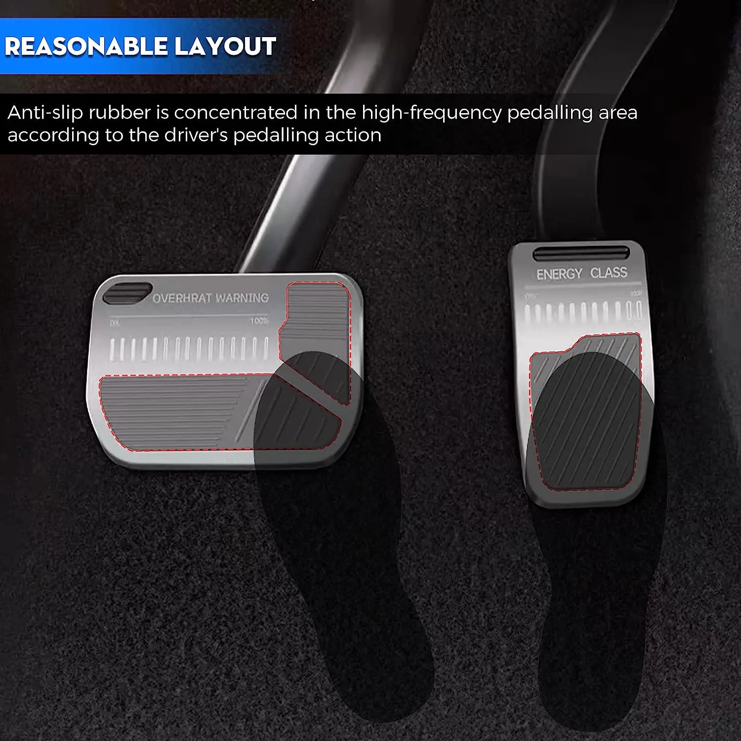 Anti-Slip Auto Foot Pedal Brake and Gas Pedal Pad Fit for Tesla Model 3 Model Y 2017-2023 Accelerator Pedal Covers
