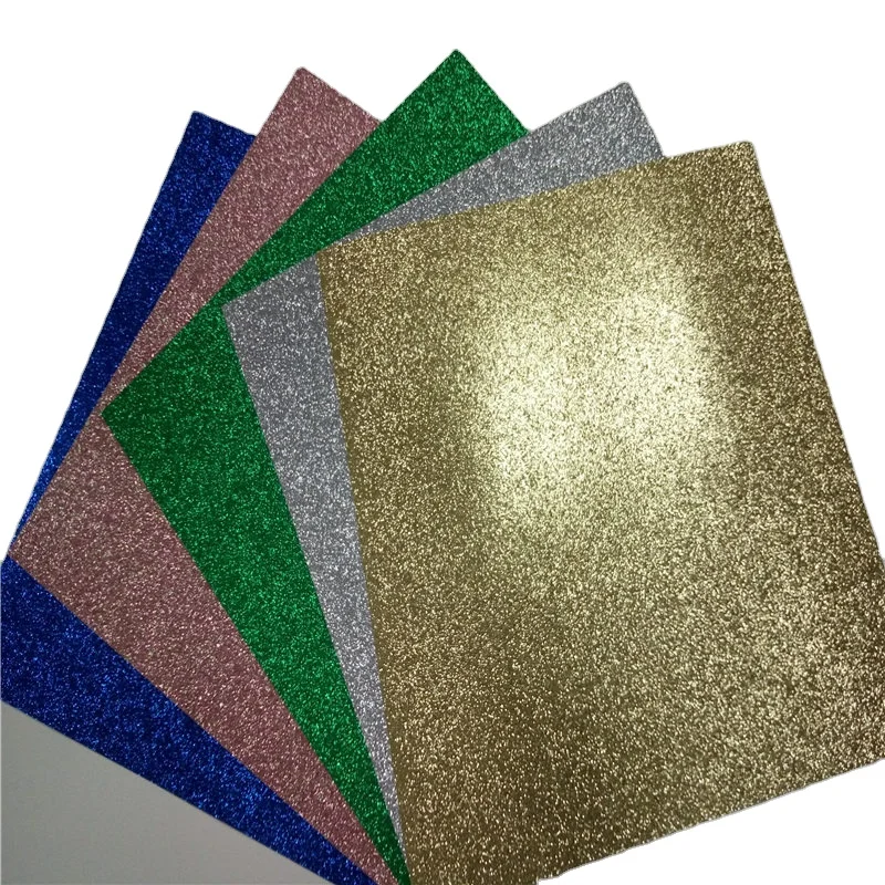Производитель индивидуальный цвет 12x12 дюймов роскошная флэш-цветная печать 300 г белый картон Блестящий мерцающий жемчуг карточка запас