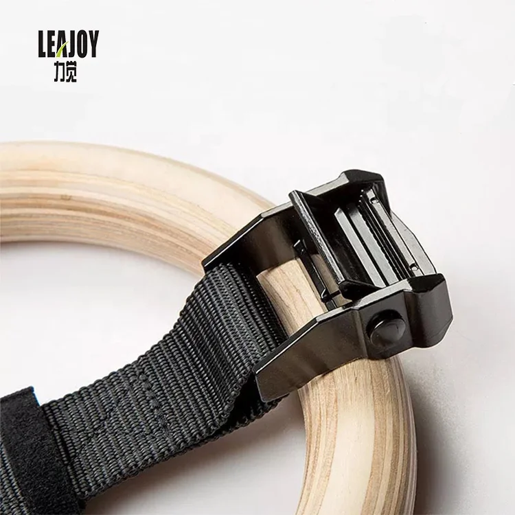 Customizable Birch Gymnastic Rings Pilates High Grade Gymnastic Rings With Adjustable Numbered Straps