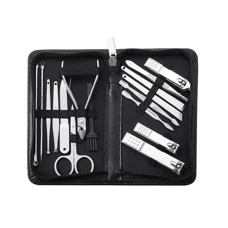 Hot Sale 16 pcs Professional Manicure Kit Beauty Nail Care Set For Men