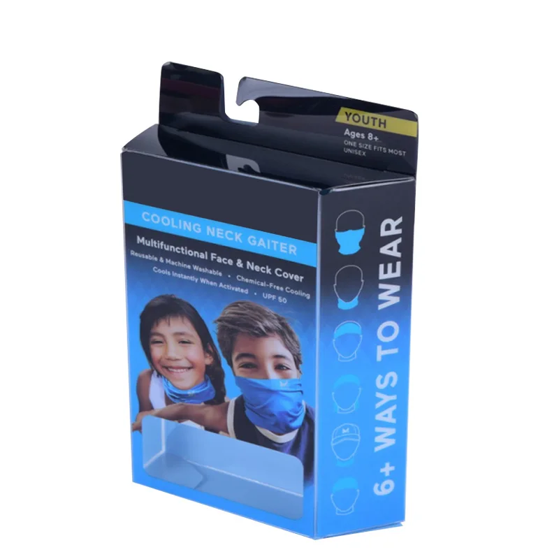 Custom Printing Special Shape  Clear Eco-friendly Colorful  Plastic Packaging Transparent Acetate Box For Face & Neck Cover