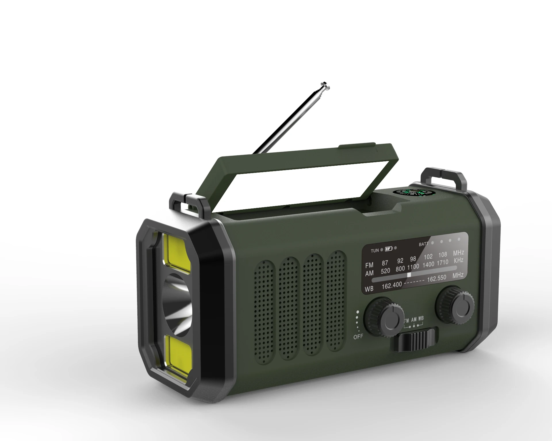2022  Newest Model 10000mah  polymer battery  , Portable Emergency Portable Am Fm Radio with Reading lamp, Hand Crank