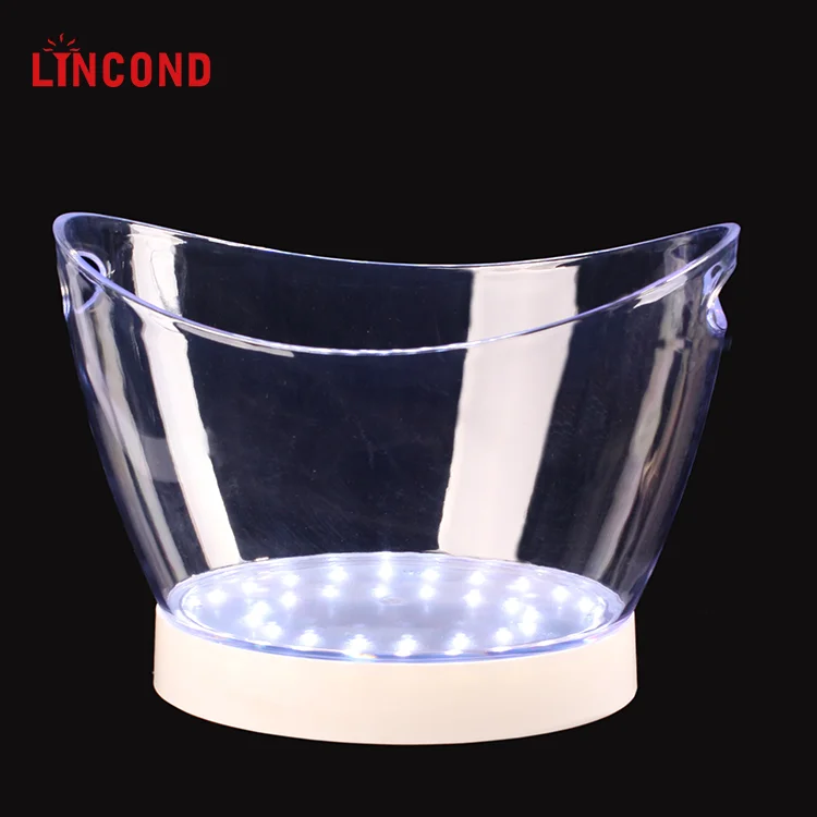 Factory PC led light beer ice buckets for party