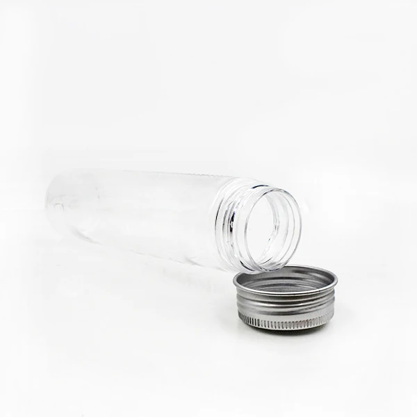Cylinder Round Wide Mouth 100ml 200ml 250ml 500ml 1 Liter Empty PET Transparent Juice Plastic Bottles With Cap