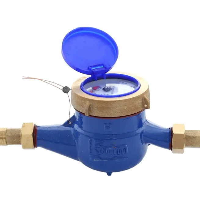 china mechanical 15mm multi-jet dry dial counter water meters class B cold/hot water flow meter