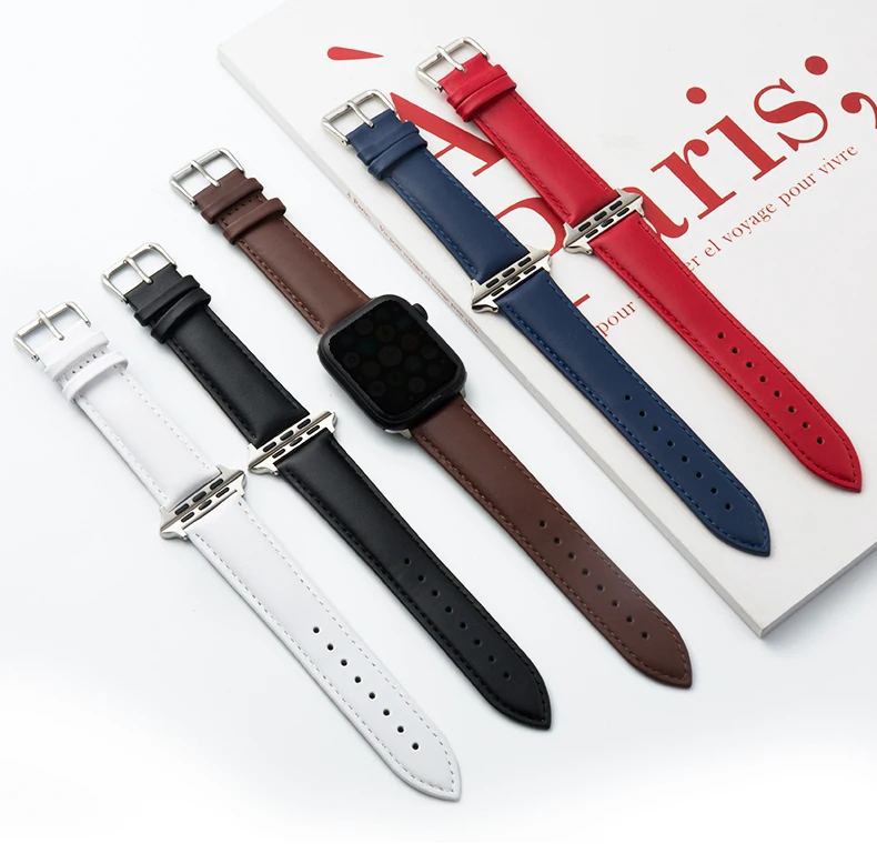 Ремешок ручной работы из натуральной кожи с металлической пряжкой 38 мм 42 сменный кожаный браслет для умных