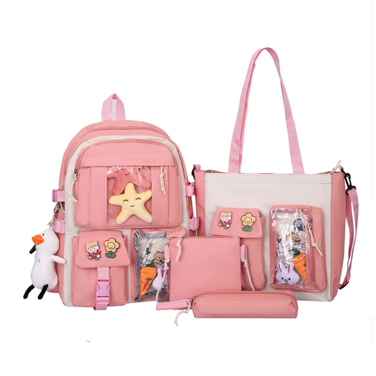 2022 New 3 in 1 Among Us Custom School Bag Set with Pencil Case and Lunch Bag Wholesale School Bags