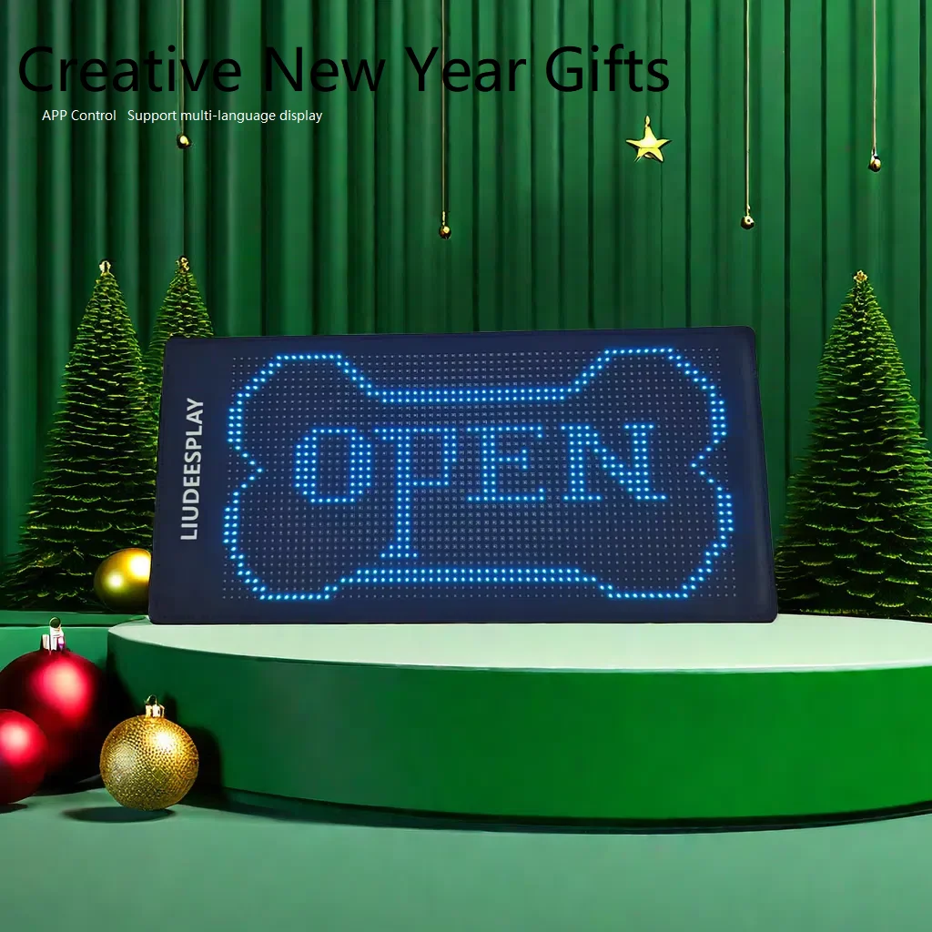 LIUDEESPLAY LED Sign For Car Flexible LED Display Rear Window Animation Matrix With Custom Text APP Programmable Board