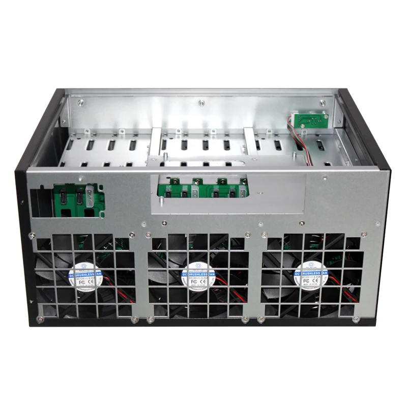 Mini server nas case large data storage 12 bays nas server case three 120mm fans
