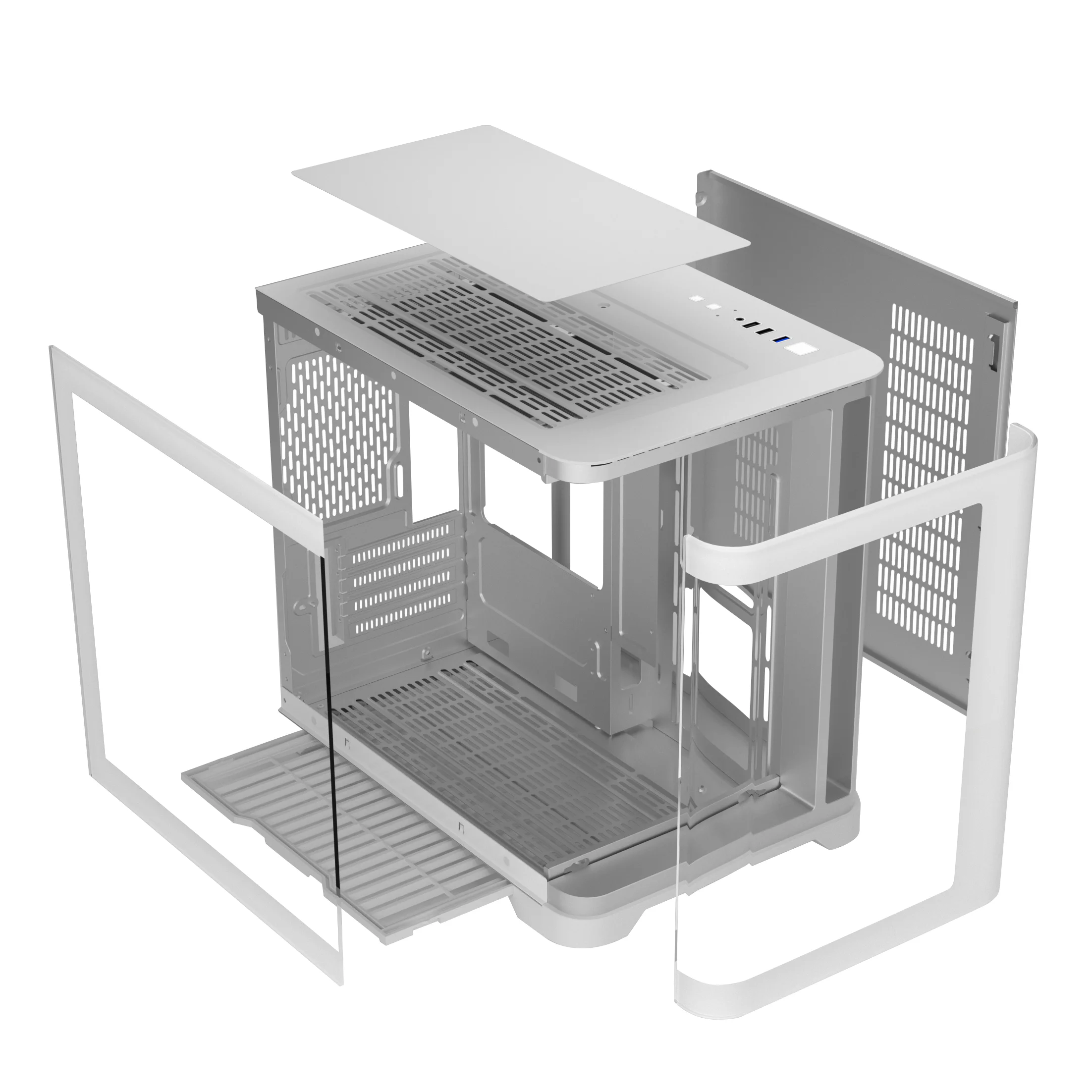 Factory Custom White PC Case Chassis M-ATX Gaming CPU Cabinet USB3.0 Gaming Computer Cases & Towers