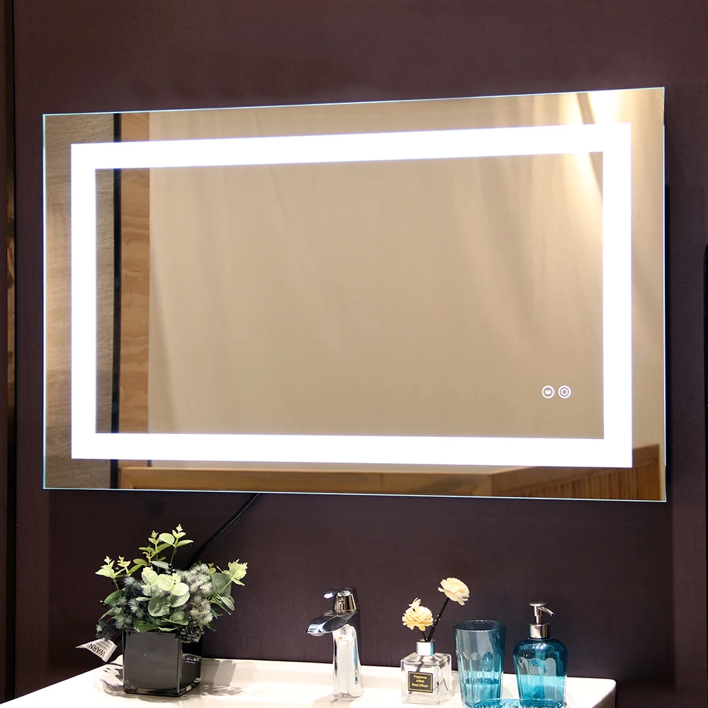 Medicine cabinet led vanity electric digital designer custom circle beauty salon anti fog bathroom barber wooden mirror