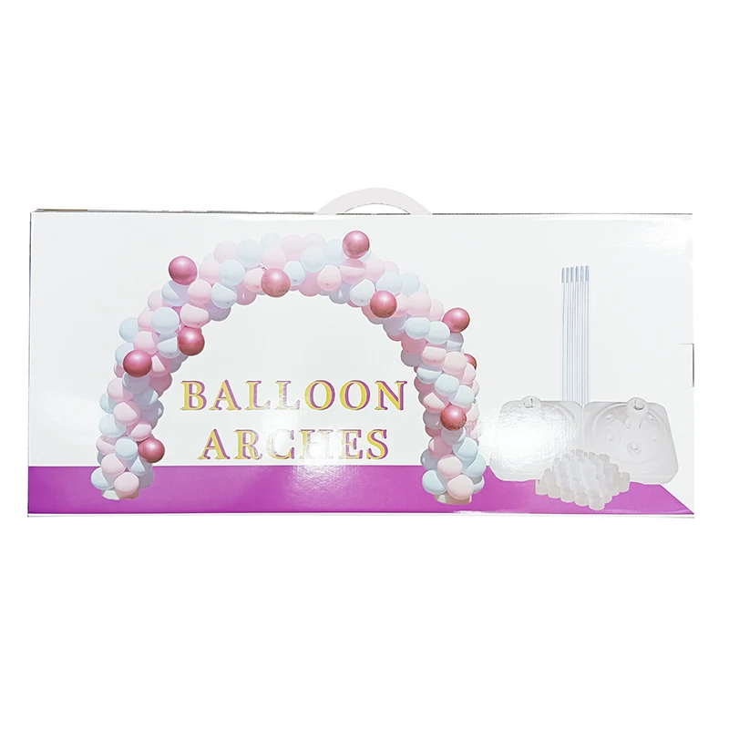 China Factory OEM Balloon Arch Kit with Two Base 22 Tubes Adjustable Balloon Arch Stand Kit for Outdoors Color Box Package