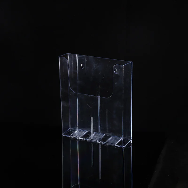 Factory Wholesales Clear Acrylic A4 Table Top or Wall Mount Ad Brochure Holder Organizer Pocket Leaflet Rack