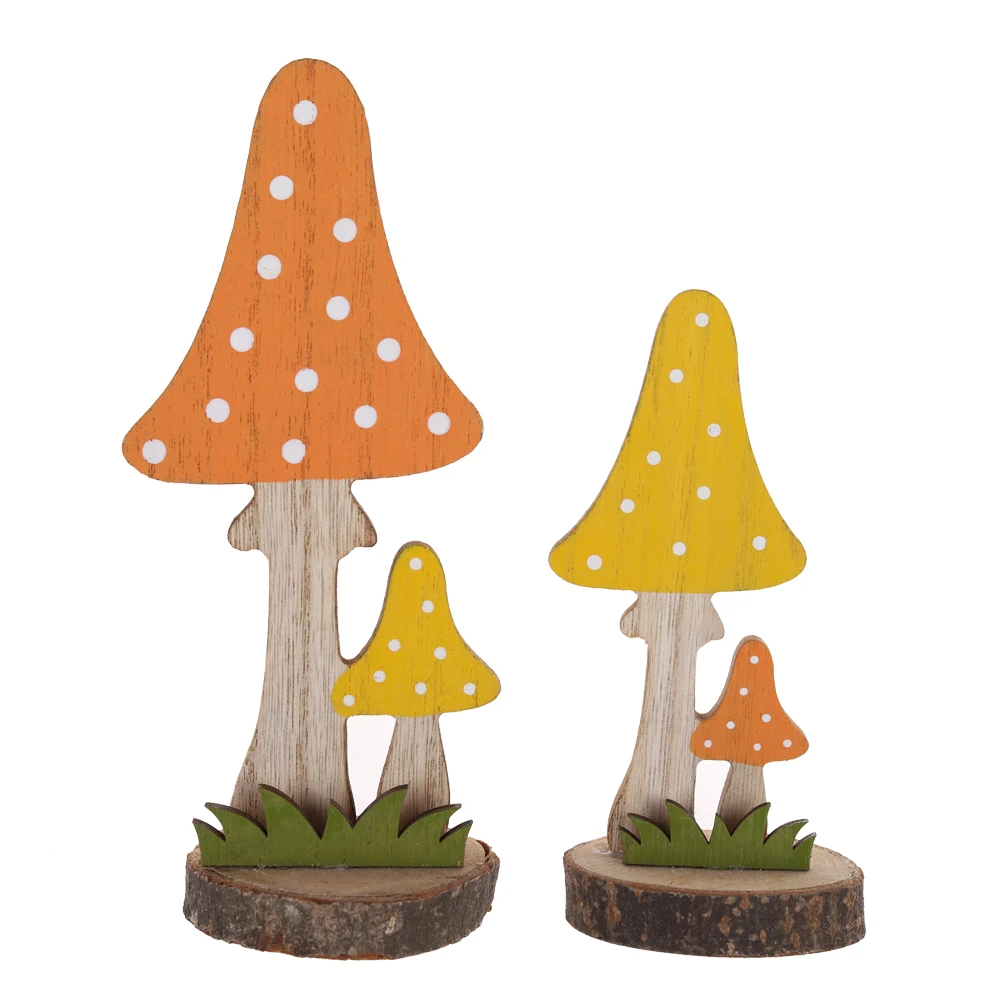 Party Decorations Wonderland Vintage Wood Mushroom Centerpieces Table Topper Decor