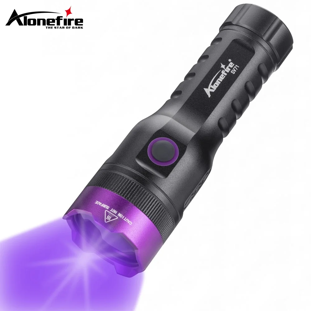 Светодиодный УФ фонарик Alonefire SV71 высокой мощности фонарь для обнаружения пятен руды охоты следов Скорпиона Ультрафиолетовый 20 Вт