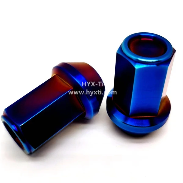 Factory supply GR5 M14*1.5*45 color titanium lug nuts for car