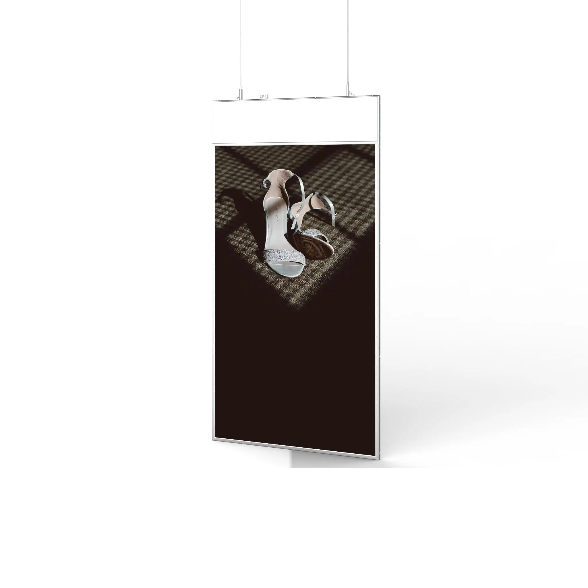 Vmision Low-priced 55-inch ceiling-mounted high-brightness indoor LCD advertising double-sided digital signage