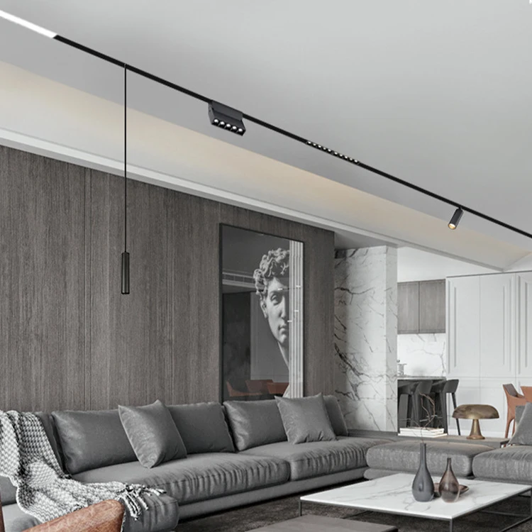 48V Smart Magnet Track Light Rail Light ZigBee Track Lamps Adjustable Magnetic Track Light