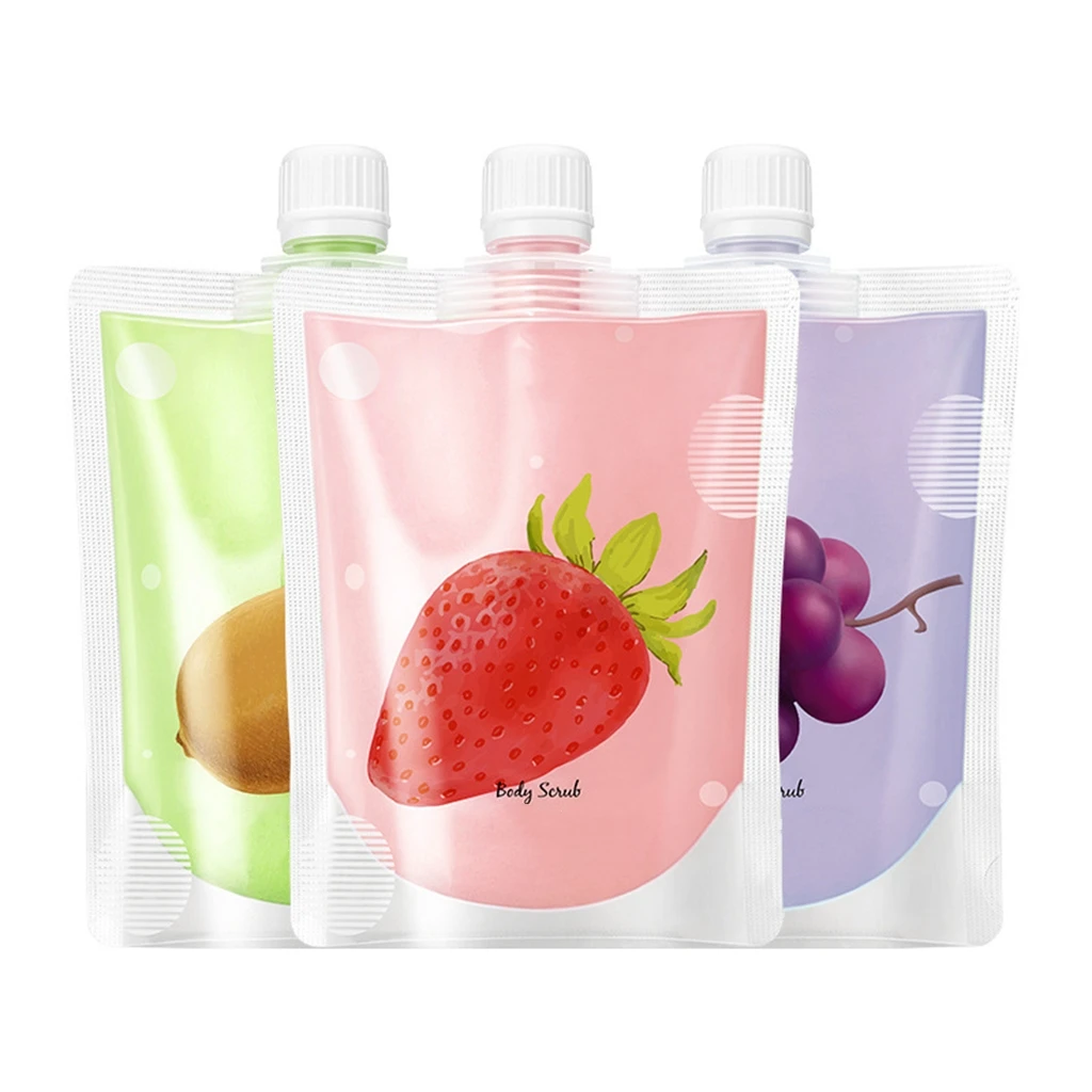 Strawberry Kiwi Fruit Colorful Skin Brightening Cooling Body Scrub Perfume Ice Cream Body Scrubs With Customized Logos