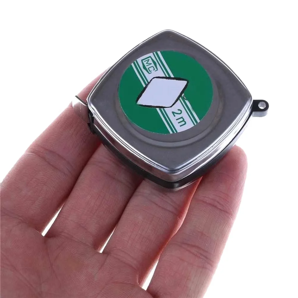 Ruler Tape Measure 2 Meters Retractable Ruler Tape Portable Mini Metal Pull