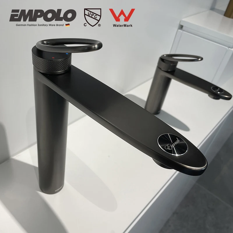Empolo water saving gun metal copper bathroom kaiping faucet hotel wc faucets, mixers & taps Hot and cold water tap mixers