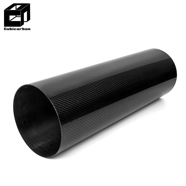 High quality Toray Carbon Prepreg Tube 3K Wrapped Carbon Fiber Pipe Tube large diameter 180mm 200mm OEM
