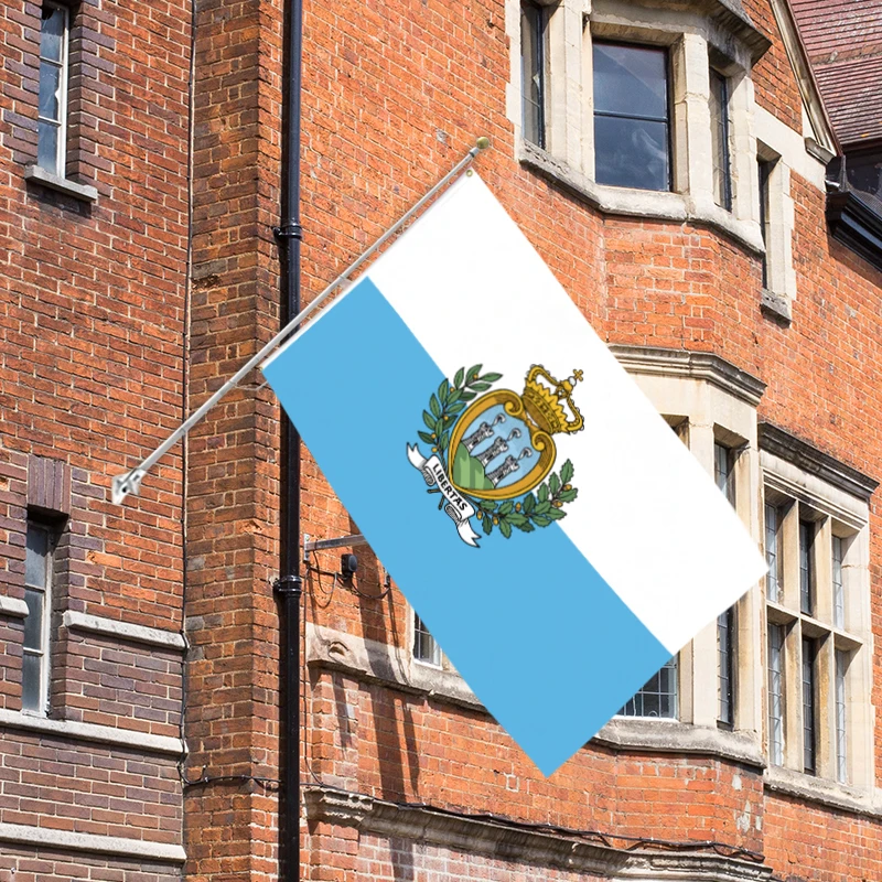 San Marino Flag Wholesale Custom All Country National Flag 3x5 FT Outdoor Hanging Polyester Fiber Fast Delivery
