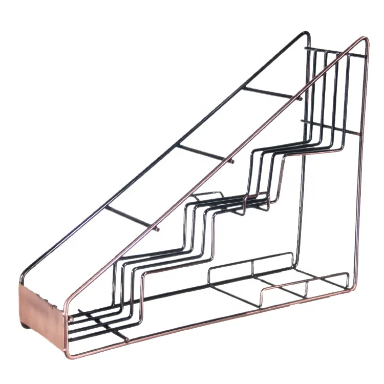 Прочный Четырехслойный Многофункциональный демонстрационный стеллаж для стеклянных бутылок металлический хранения сиропа Moline или сахарной бутылки