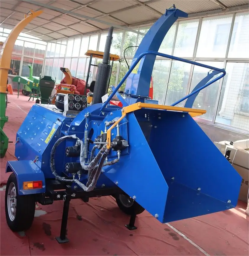 Bitsmann brand 40hp 8 inches commercial hydraulic garden wood chipper made in china for sale