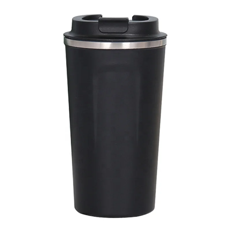 Custom Logo Printed Hip Coffee Tumbler Reusable Powder Coated Travel Mug Stainless Steel Insulated Coffee Cup