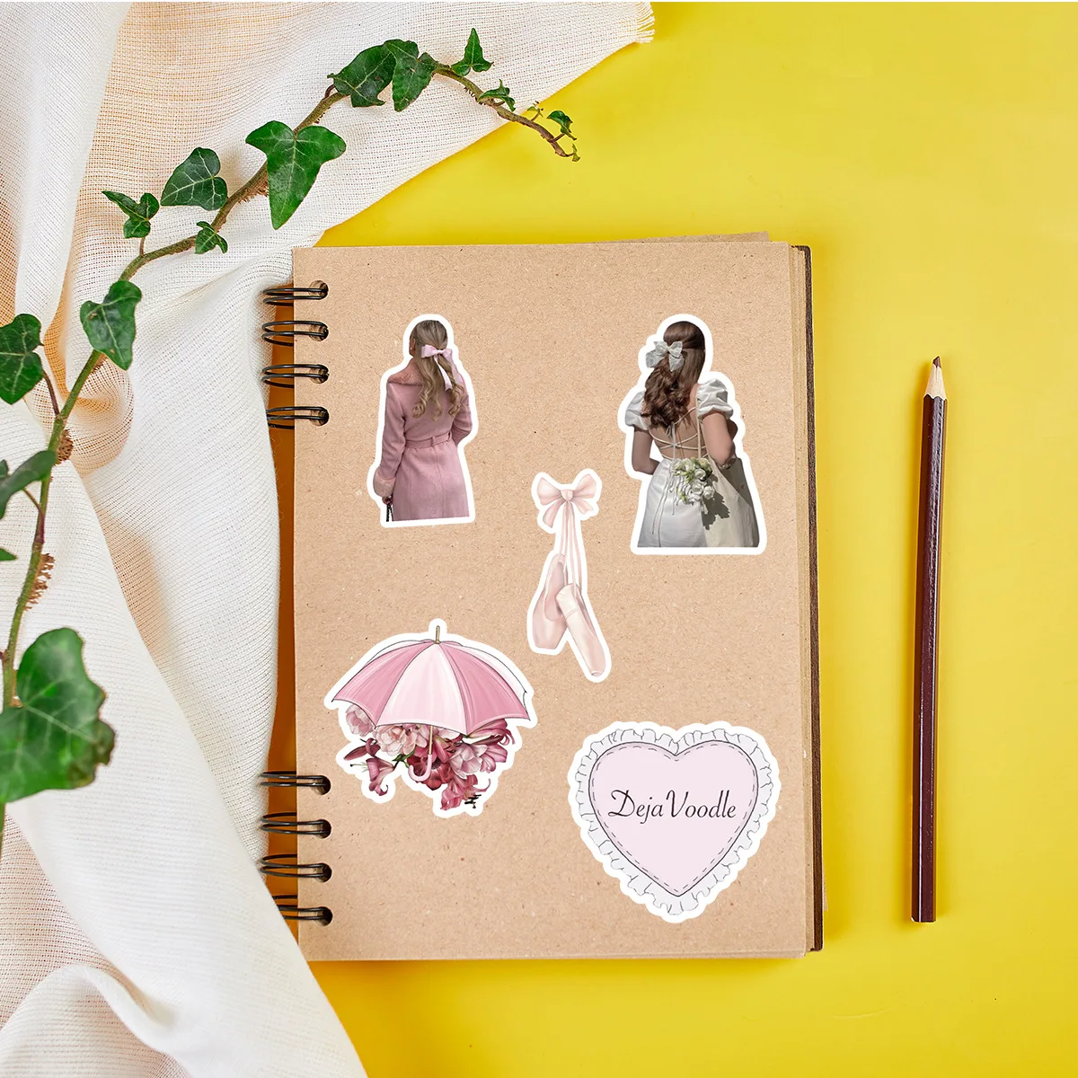 50Pcs Coquette Girl Pink Cute Graffiti Stickers For Girl Phone Bottle Decor VSCO Preppy Style Sticker