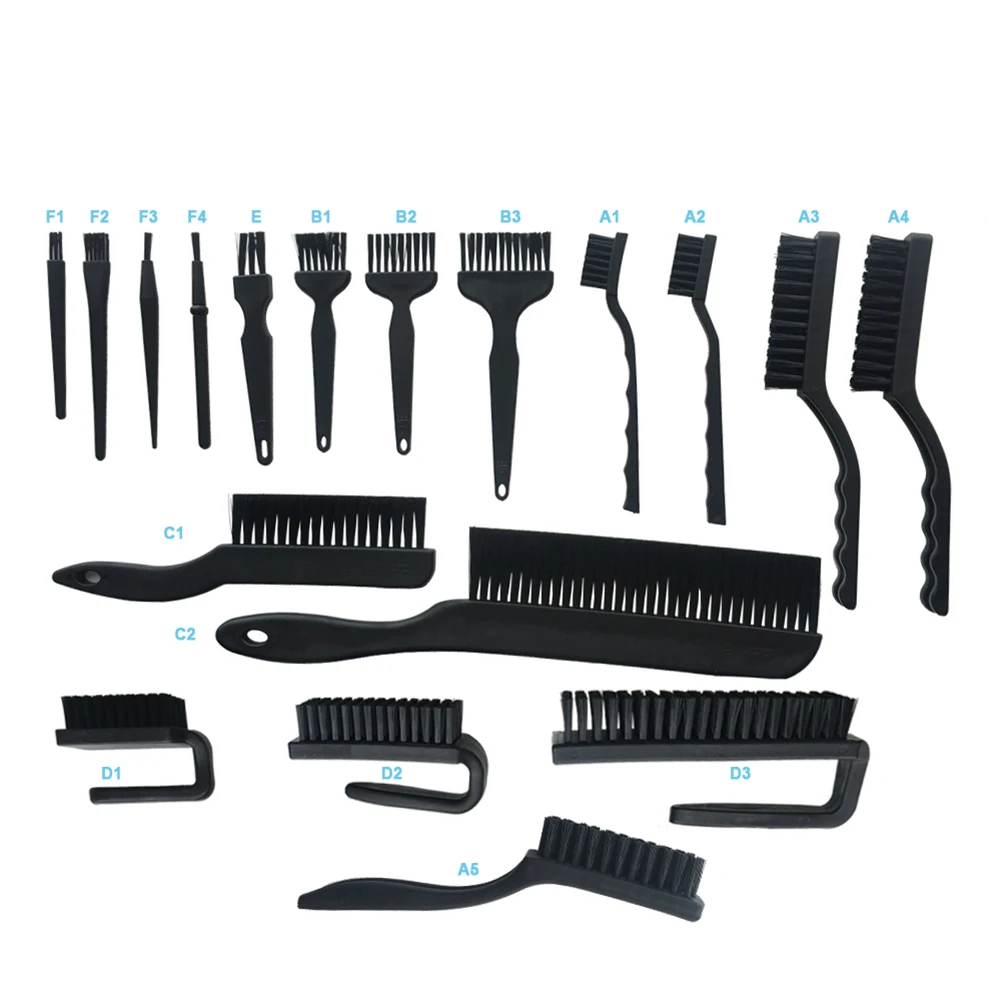 High Quality ESD Anti static Industrial Nylon Cleaning Brush Antistatic Vinyl Soft Brushes Carbon Conductive ESD Brushes
