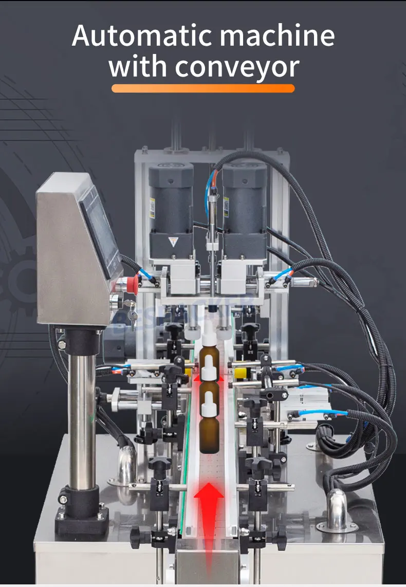 YL-F Automatic Dropper Glass Vial Bottle Screw Spray Pump Head Round Bottle Jar Capping Machines