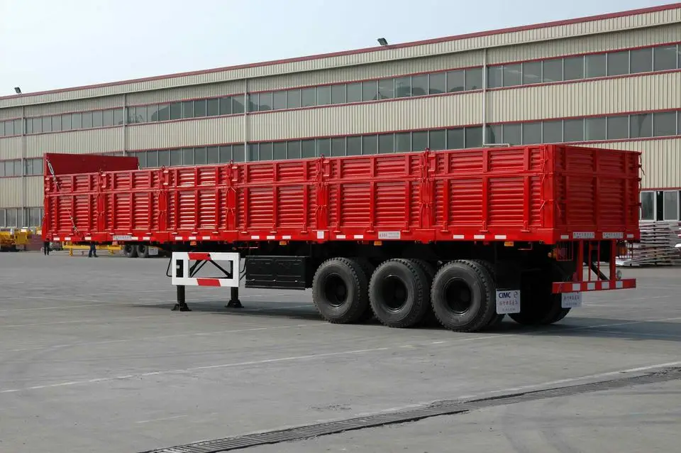 dry cargo three axle 40ft container 800mm side wall semi trailer Made in China
