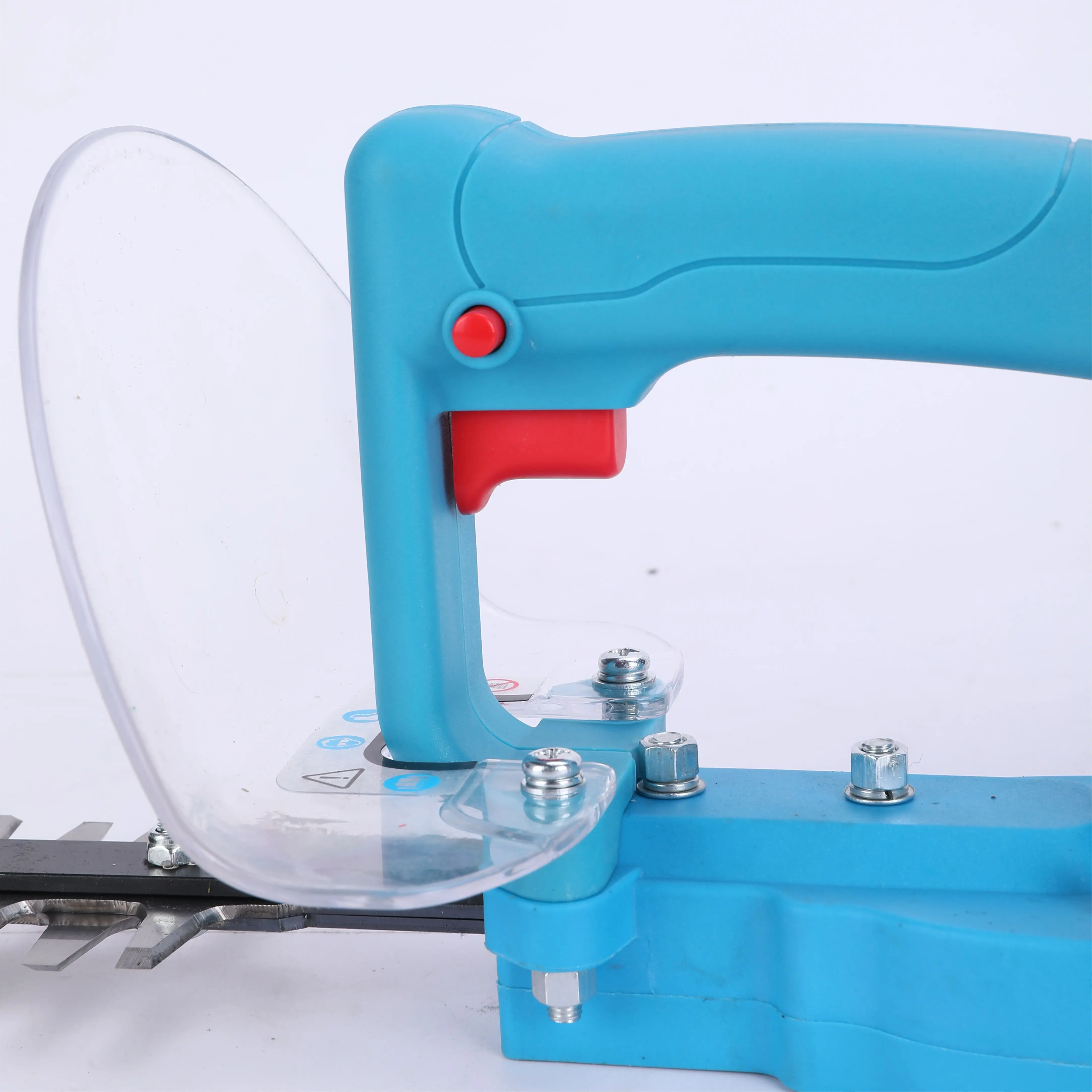 Powerful battery dual blade telescopic hedge trimmer pole garden grass cutting tools rod