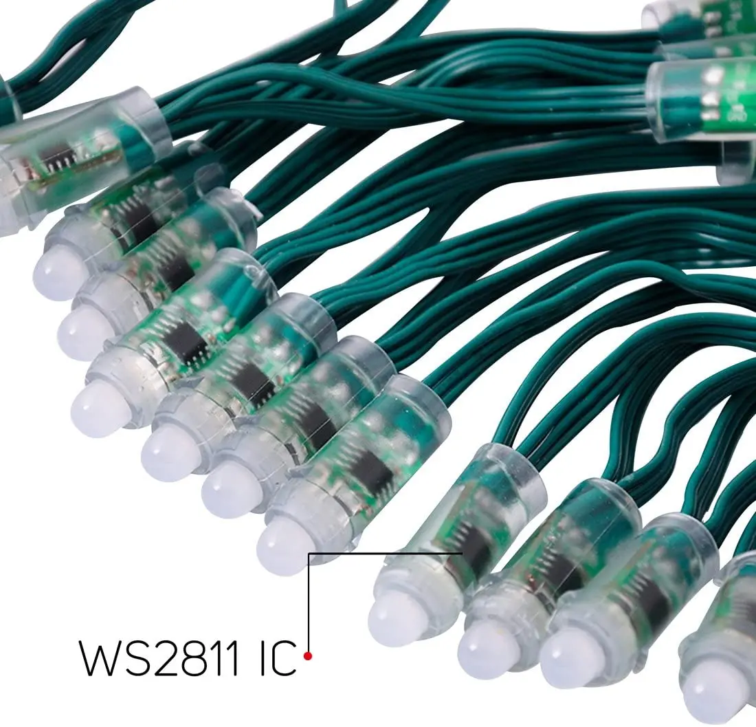  Поставщик Top10 Рождественское украшение Пиксельная rgb Светодиодная лента ws2811 ip68 светодиодный