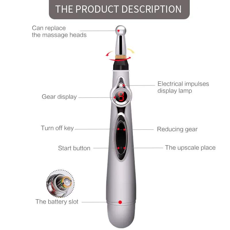 Hot Selling Family Health Care Doctor Infrared Meridian Energy Pen Electric Pulse Acupuncture Pen