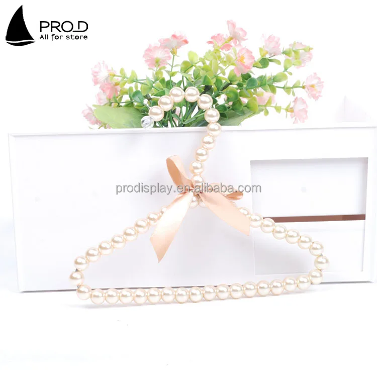 Fashion Store Clothes Hangers For Pearl Hanger With Bowknot