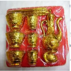 Teapot Golden kitchen tools, gold ingots and bars , good wealth for dead people