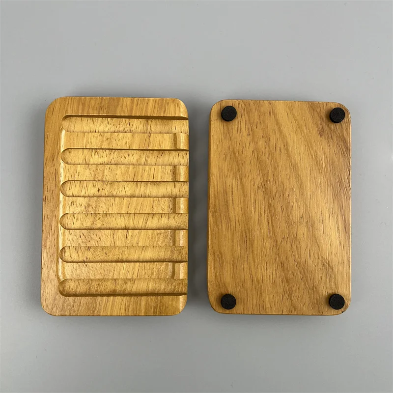 Custom Square Teak Wood Soap Dish Top Quality Wooden Soap Tray Teak Wood Soap Holder for Bathroom