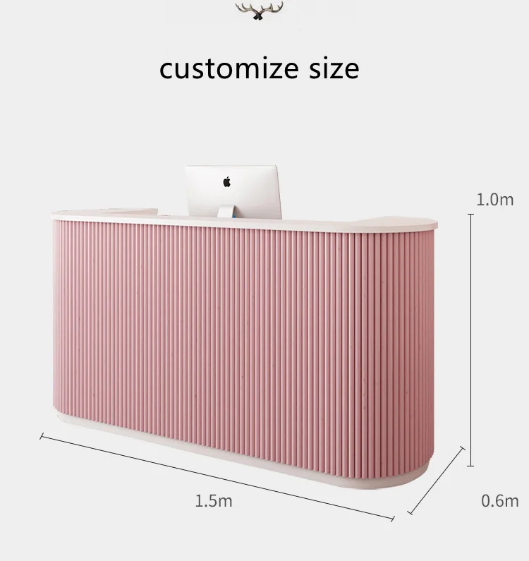 Salon Beauty Reception Black Luxury Design Commercial Office Furniture Reception Desk counter desk