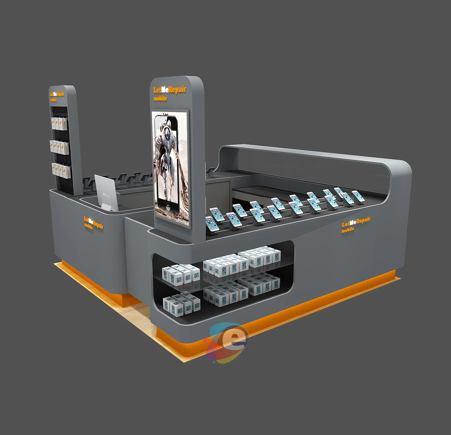 Rotating Smart Phone High Quality Smartphone Fixture Rotating Smart Phone Store Design Shop High Quality Phone Shop ODM