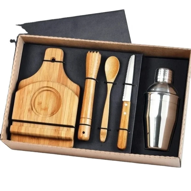 10 pieces Stainless steel Bar Tool Barware set Cocktail Shaker mixer set Cocktail kit Mixology set Bartender Bartending Tool Kit