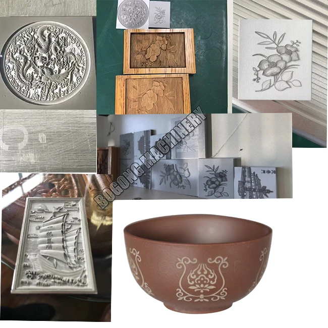 Floor Type Bogong 3D 50W 100W Laser Fiber Engraving Machine  2.5D EZCAD 3 Deep Engraving Relief Cutting on Coins